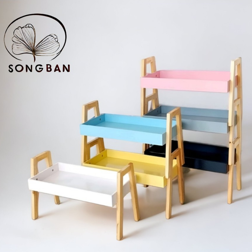 Kệ Gỗ Đa Năng Decor 64x31cm Xinh Xắn Nhiều Màu, A Case - Gỗ Song Bản