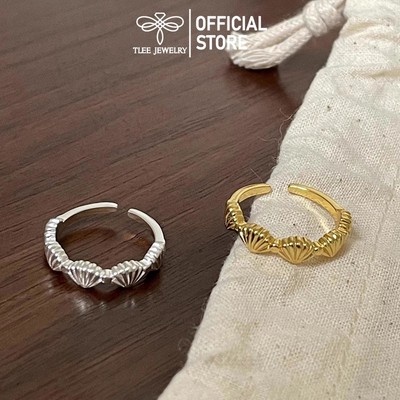 Nhẫn bạc nữ TLEE, nhẫn vỏ sò cá tính TLEE JEWELRY