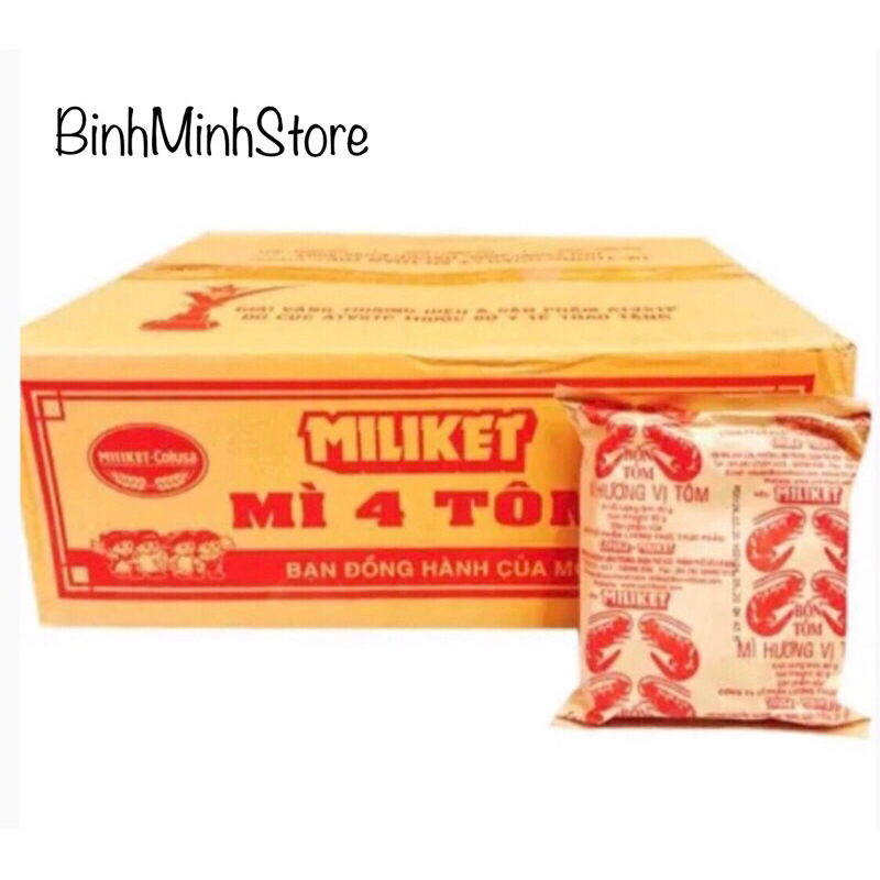 Thùng mỳ tôm miliket 30 gói* 80gr