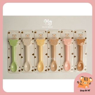 (Ảnh thật tự chụp) Thìa silicon mumbebe 4m+ cho bé tập ăn dặm Shopbeho