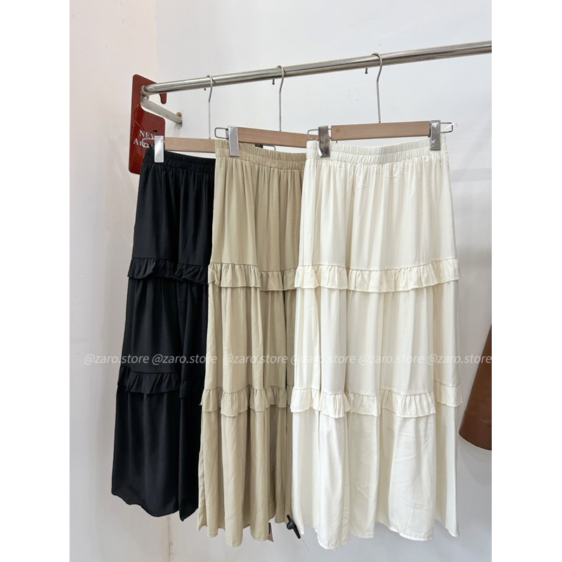 Set áo cdg thêu+chân váy tầng