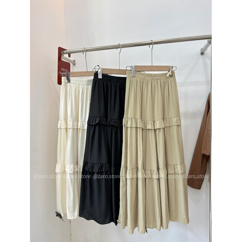 Set áo cdg thêu+chân váy tầng