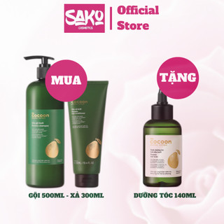 Bộ dầu gội bưởi Pomelo Cocoon 500ml + Dầu xả bưởi Pomelo Cocoon 310ml thuần chay