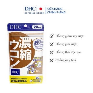 Tpbvsk DHC Concentrated Turmeric 20 ngày (Viên uống tinh chất nghệ Cô Đặc giúp bảo vệ và thải độc gan gói 40 viên)