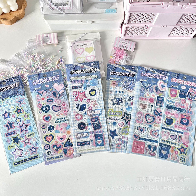 Sticker trang trí gói hàng phong cách DIY