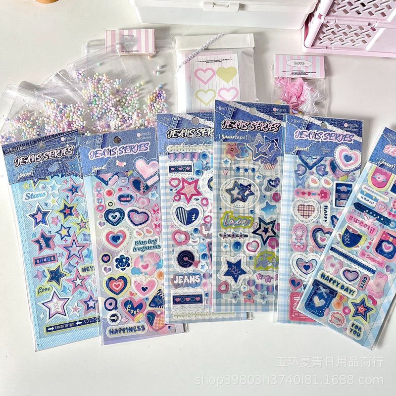 Sticker trang trí gói hàng phong cách DIY