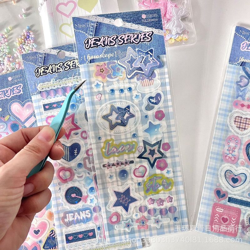 Sticker trang trí gói hàng phong cách DIY