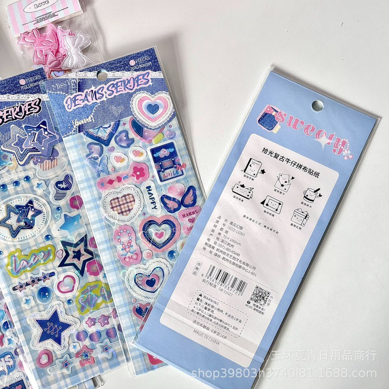 Sticker trang trí gói hàng phong cách DIY