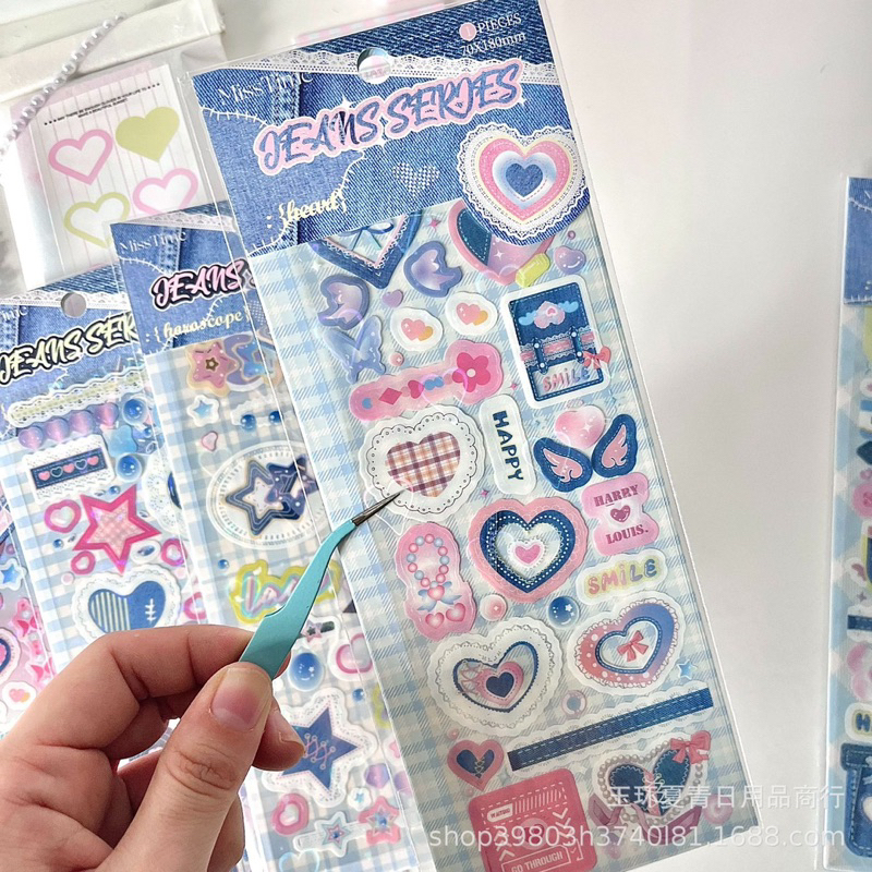 Sticker trang trí gói hàng phong cách DIY