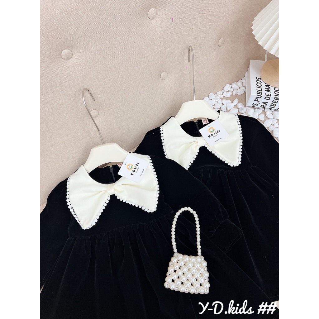 Váy cho bé gái, váy nhung cho bé gái từ 10-19kg BÌNH MINH SHOP