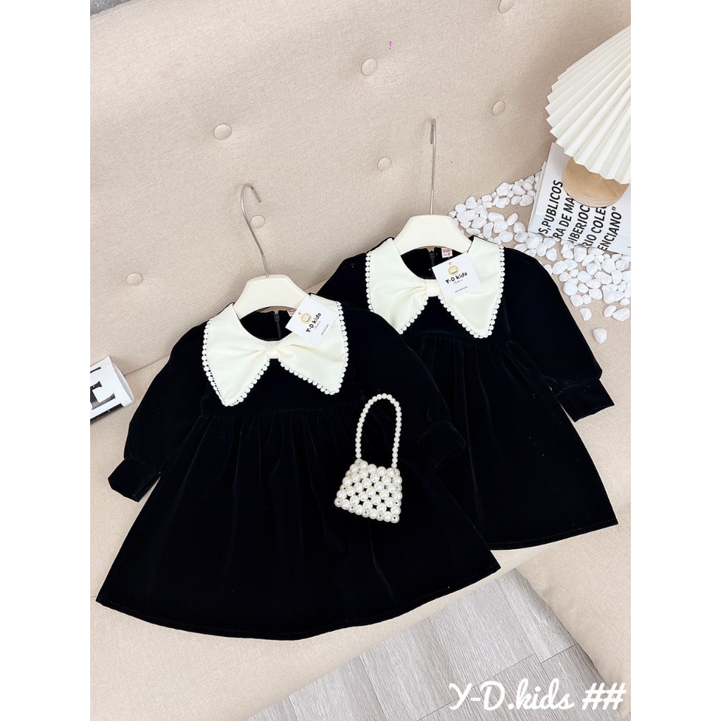 Váy cho bé gái, váy nhung cho bé gái từ 10-19kg BÌNH MINH SHOP