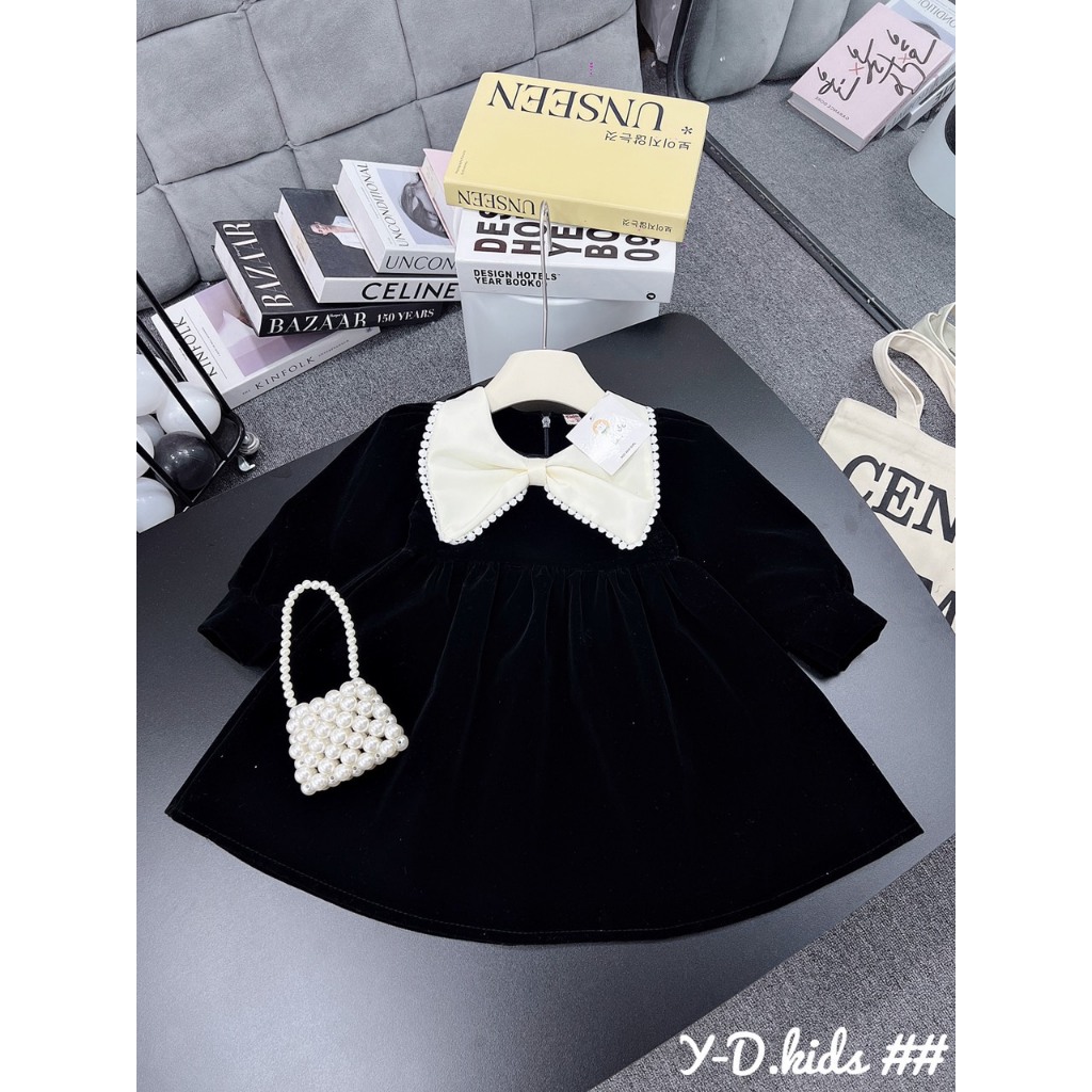 Váy cho bé gái, váy nhung cho bé gái từ 10-19kg BÌNH MINH SHOP