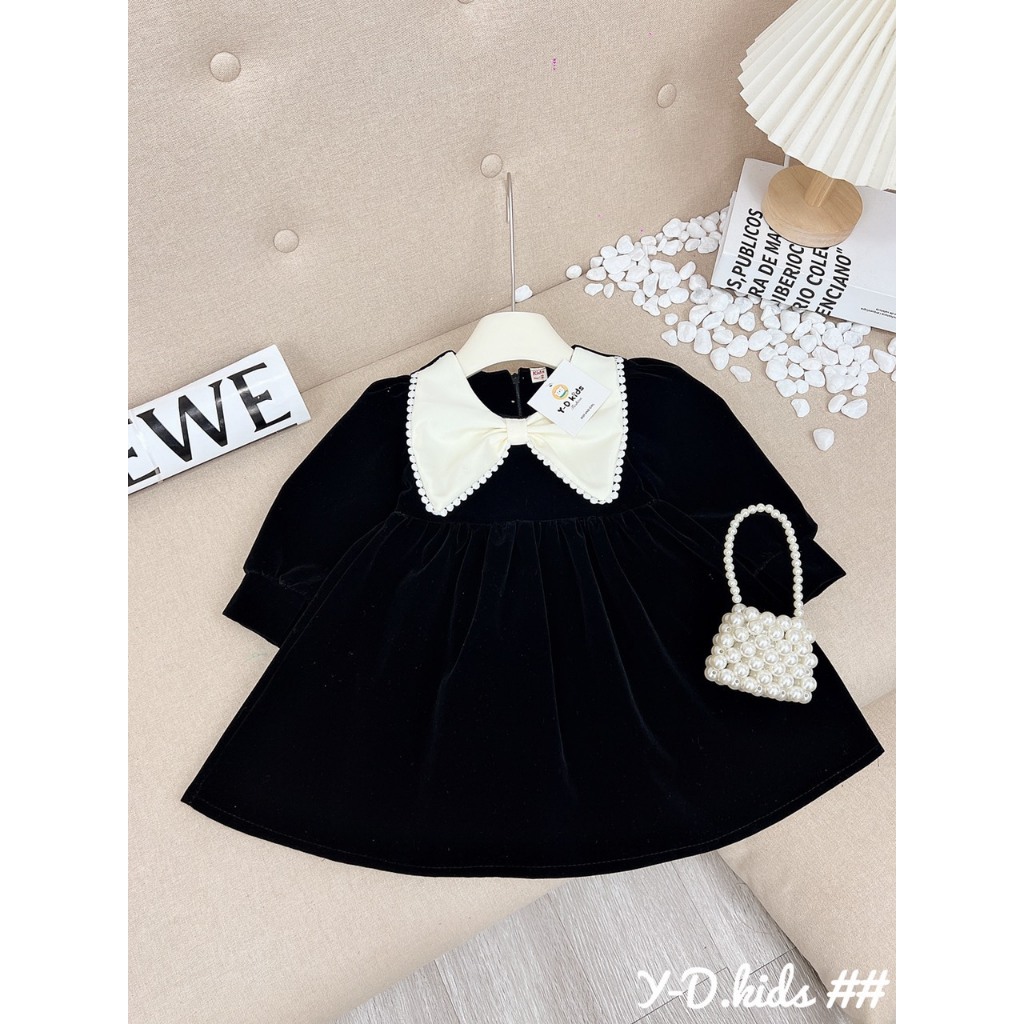 Váy cho bé gái, váy nhung cho bé gái từ 10-19kg BÌNH MINH SHOP