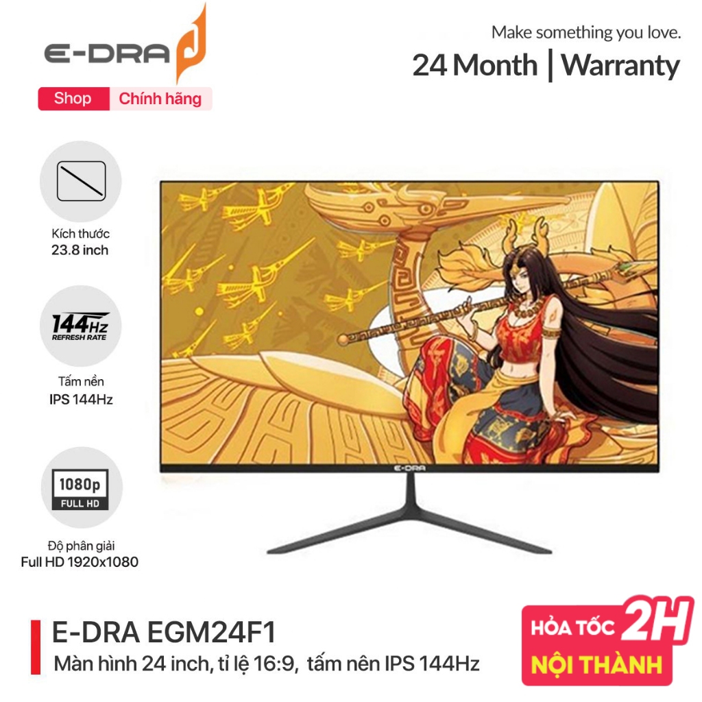 Màn hình gaming, màn hình máy tính chơi game E-Dra EGM24F1 Full HD - Màn PC 24 inch - Tần số 144Hz - Hàng chính hãng | BigBuy360 - bigbuy360.vn