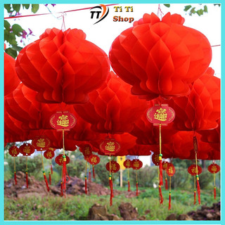 Đèn lồng nilong đỏ Giá Rẻ chữ Phúc treo trang trí Tết treo tết đèn lồng nilong