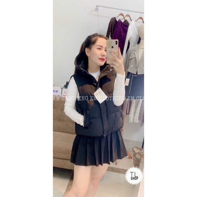 Áo phao gile có mũ