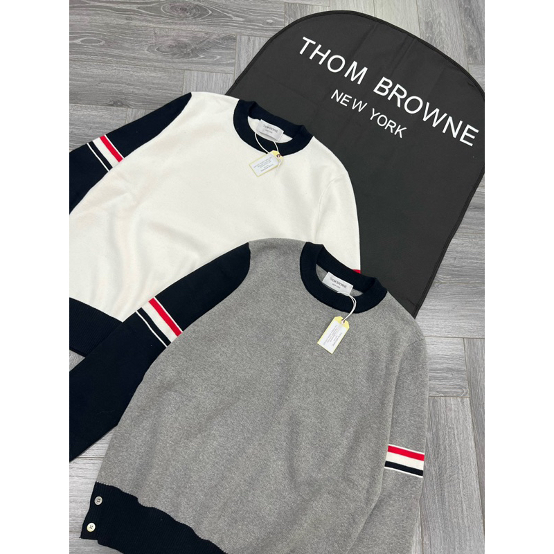 Áo Sweater len - Thom Browne - TB mix new 2023 check tay