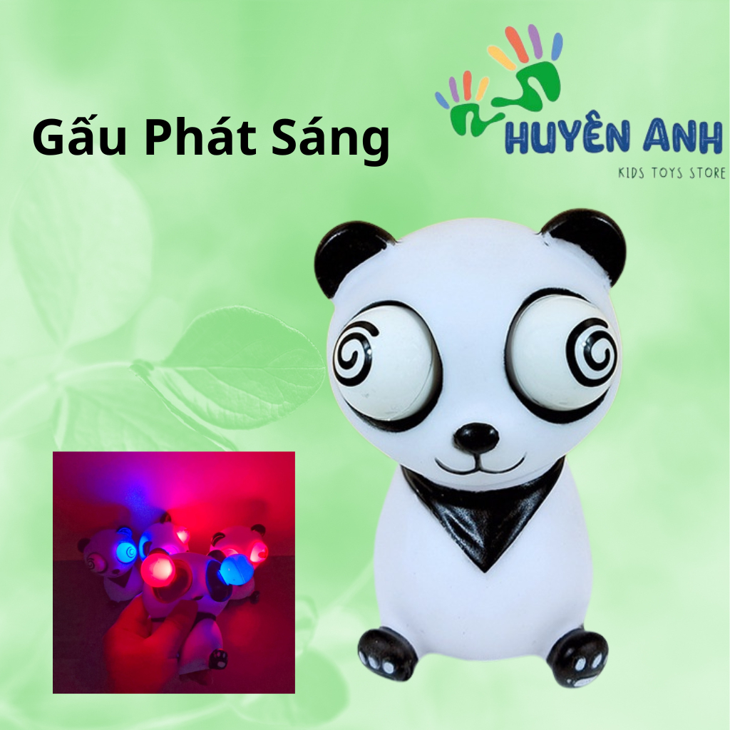 Gấu trúc Panda đồ chơi bóp lòi mắt Xả Stress, Xả Giận, Lắc Bóp Tay Hài Hước, Đàn Hồi tốt - H.A Kids
