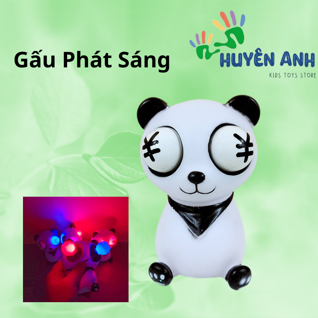 Gấu trúc Panda đồ chơi bóp lòi mắt Xả Stress, Xả Giận, Lắc Bóp Tay Hài Hước, Đàn Hồi tốt - H.A Kids