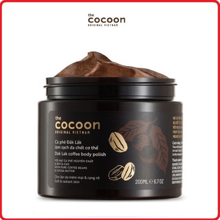 Cà phê đắk lắk tẩy da chết ủ trắng toàn thân cocoon dak lak coffee body polish 200ml