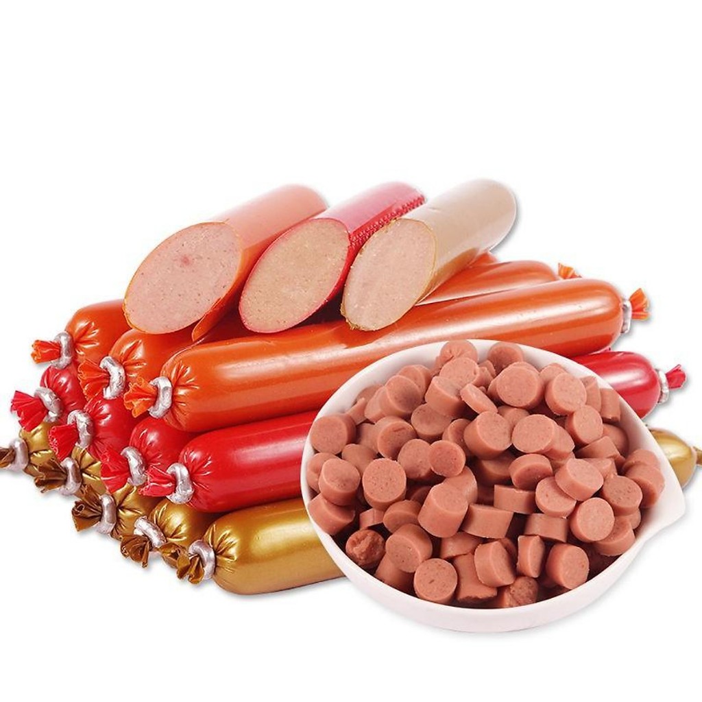 Xúc xích cho chó mèo 15g, mix nhiều vị - thức ăn chó mèo