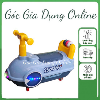 Xe chòi chân hình máy bay có nhạc, có đèn, có hộc đựng đồ. Hkm Bobby