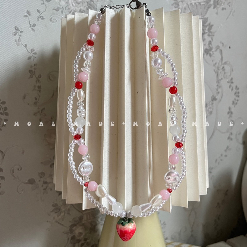Moazmade | Vòng cổ dâu tây hạt cườm