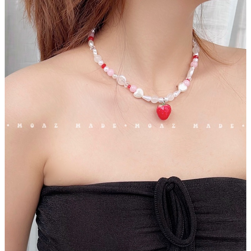Moazmade | Vòng cổ dâu tây hạt cườm