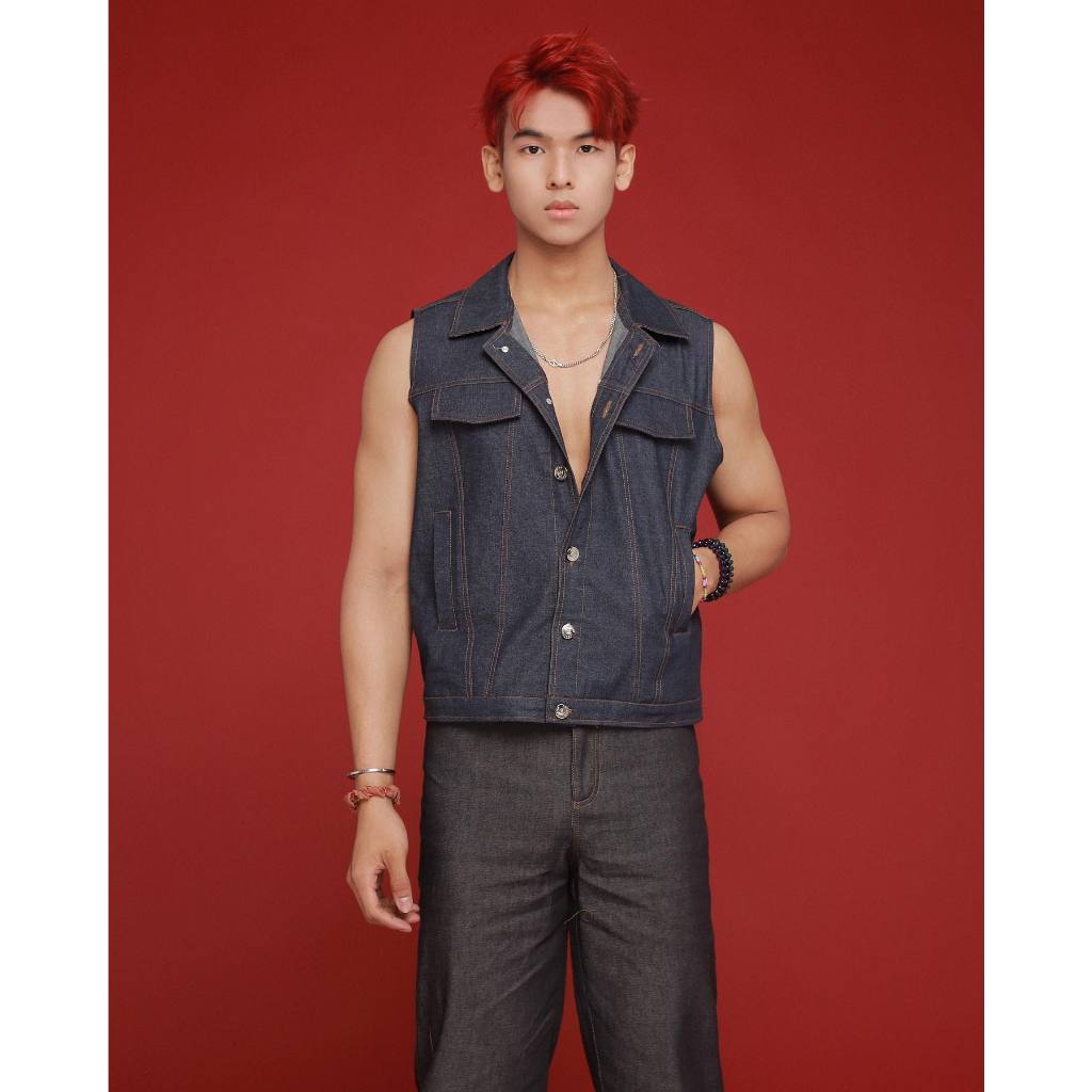 Áo Gile Jeans Nam - Hàng Thiết Kế