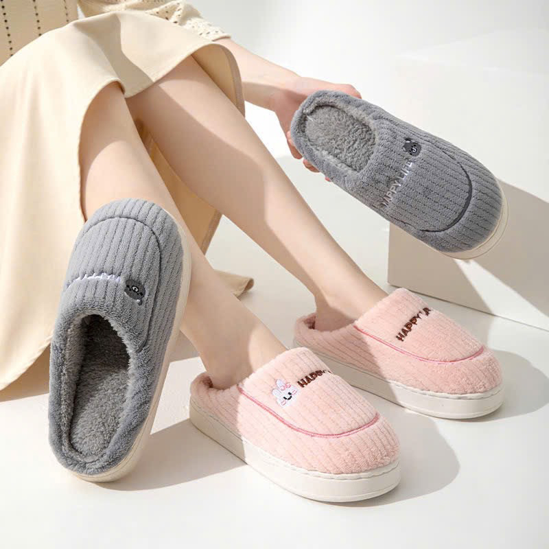 Dép đi trong nhàDép sục lót bông thêu cute_dép nữ siêu nhẹ,êm ấm thoải mái