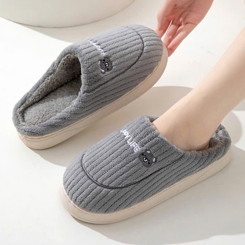 Dép đi trong nhàDép sục lót bông thêu cute_dép nữ siêu nhẹ,êm ấm thoải mái