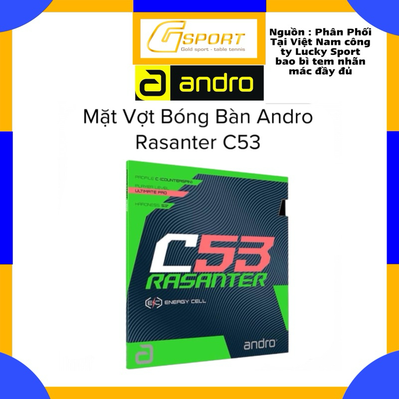 Mặt vợt bóng bàn Rasanter C53 - Hàng Chính Hãng Made In Gremany