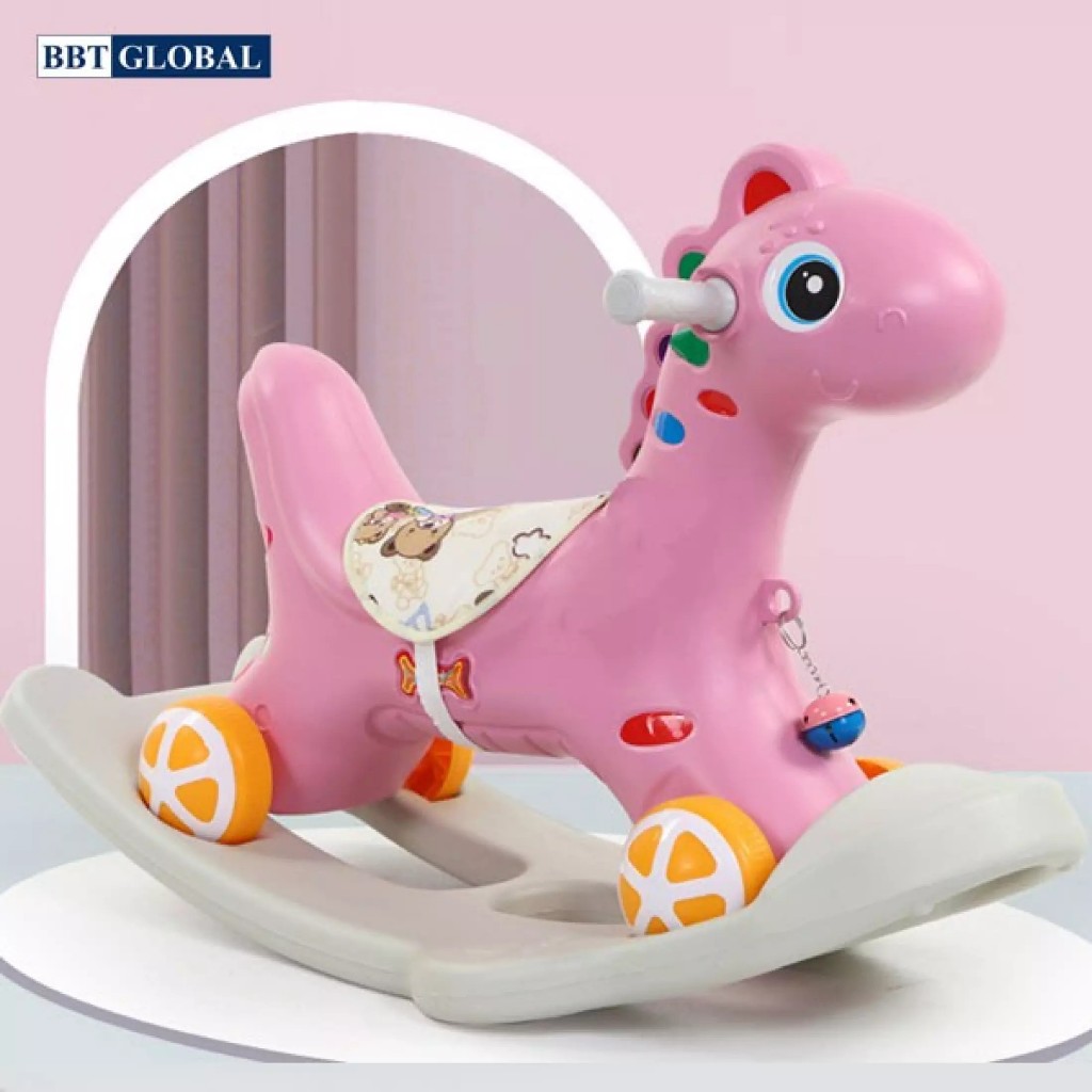 Ngựa bập bênh kết hợp xe chòi chân 2in1 cao cấp - đồ chơi cho bé uytin.shopp