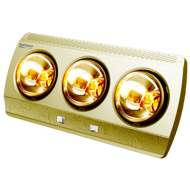 Đèn Sưởi Nhà Tắm 2 Bóng Và 3 Bóng Siêu Ám , Máy Sưởi Chống Loá Không Đốt Cháy Oxy