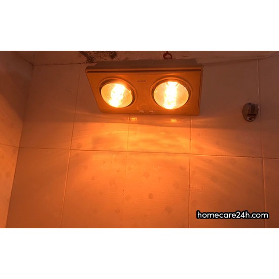 Đèn Sưởi Nhà Tắm 2 Bóng Và 3 Bóng Siêu Ám , Máy Sưởi Chống Loá Không Đốt Cháy Oxy