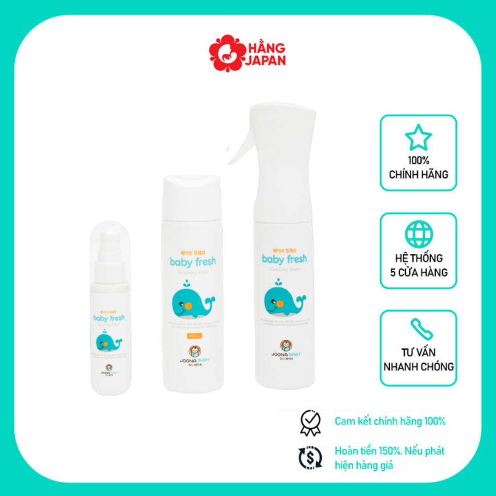 Chai xịt rửa tay diệt khuẩn Baby Fresh cho bé và gia đình