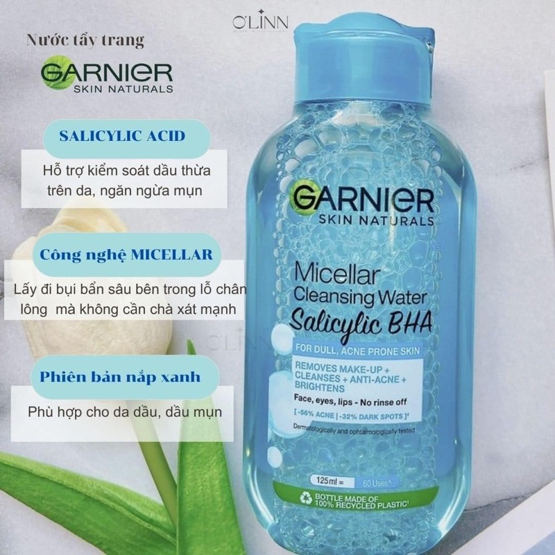 Nước tẩy trang Garnier  mini 50ml & 125ml