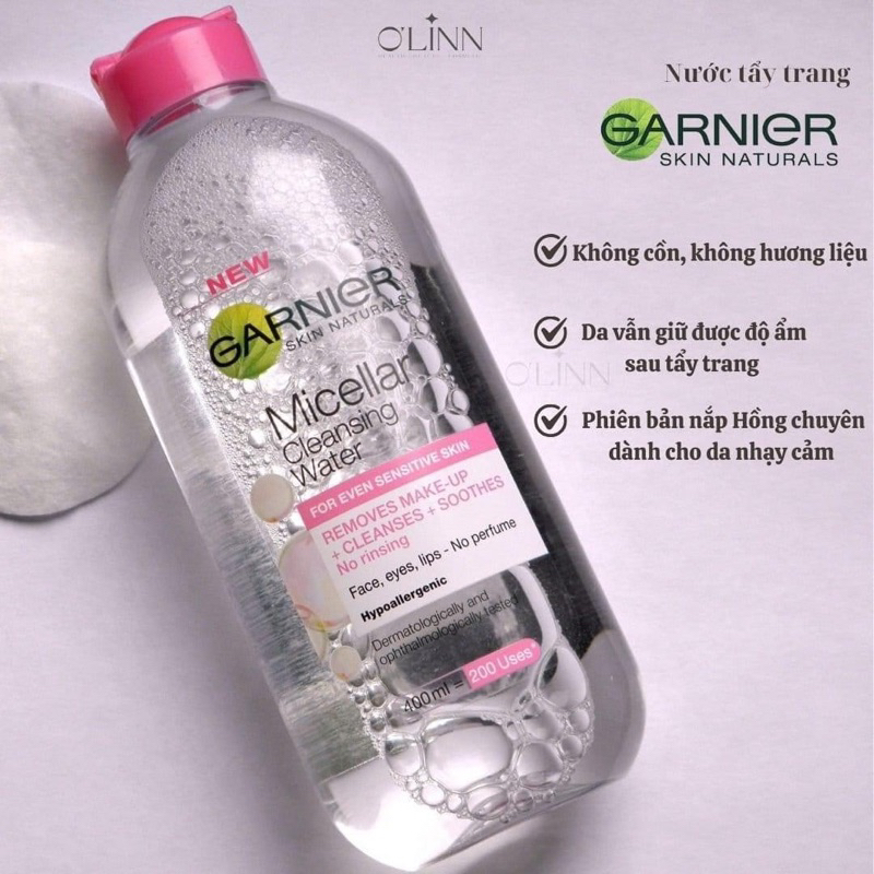 Nước tẩy trang Garnier  mini 50ml & 125ml