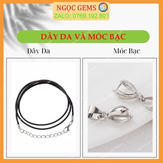 Dây da màu đen đeo cổ, dây đeo mặt phật, hồ ly - móc kẹp mặt dây chuyền - hàng loại 1