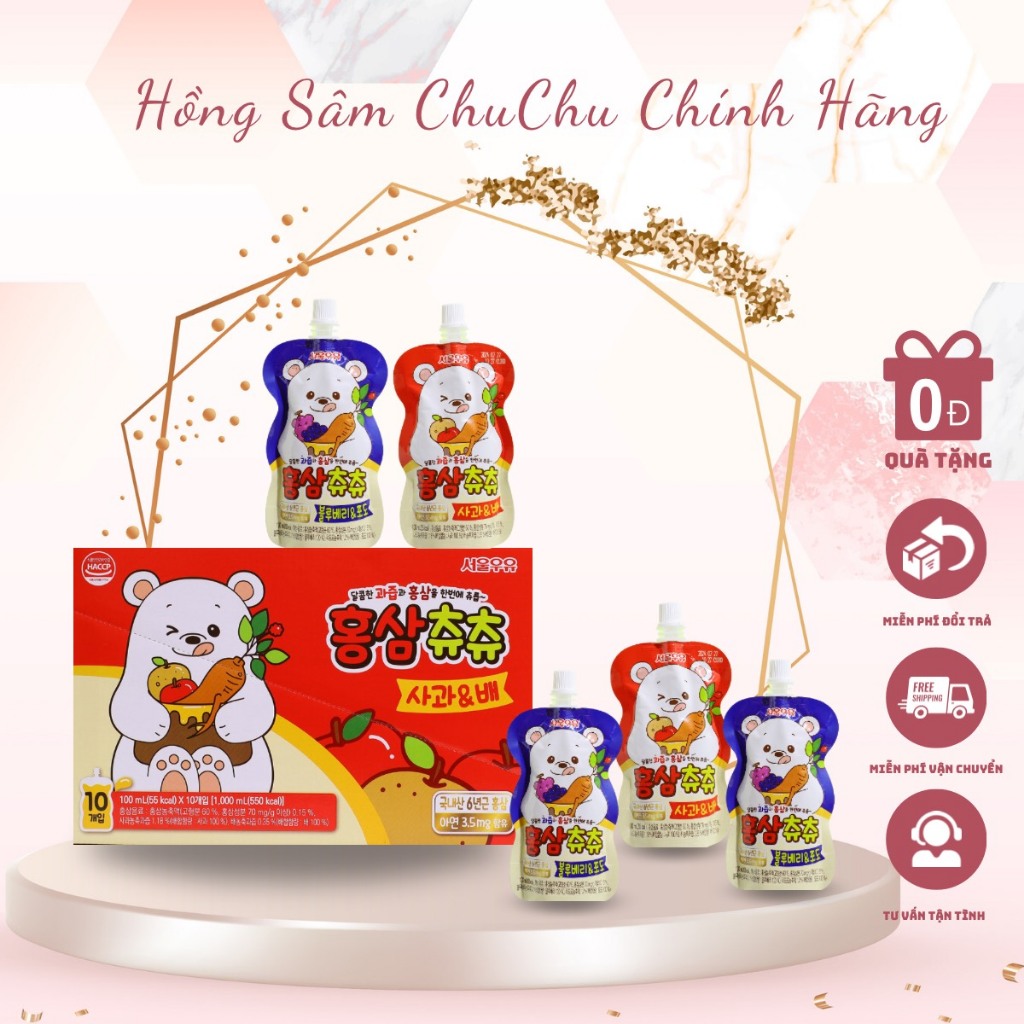 Hồng sâm chu chu siêu phẩm tăng đề kháng, giảm ốm vặt cho bé từ 1 tuổi