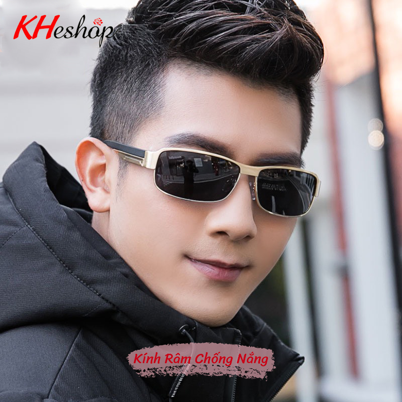 Kính râm đổi màu chất liệu Kim loại đẹp sang phù hợp mọi gương mặt Nam giới mã Y8485