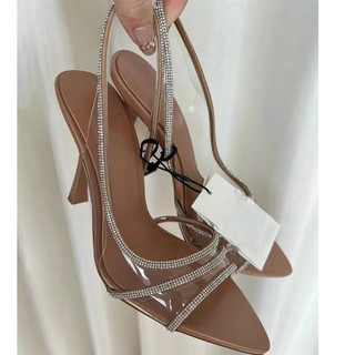 Giày mũi nhọn sandal quai mảnh phối đính đá Z.ra- ORD