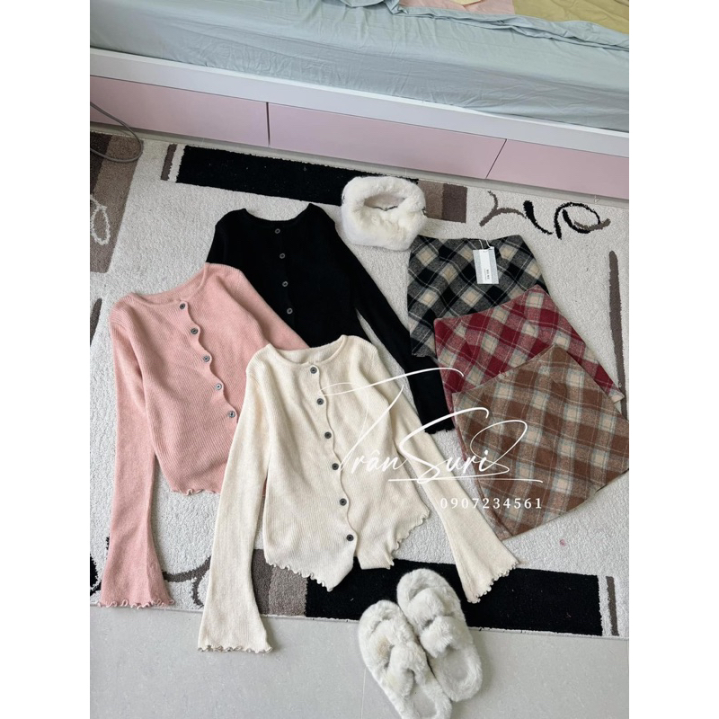 ÁO LEN NÚT TAY VIỀN