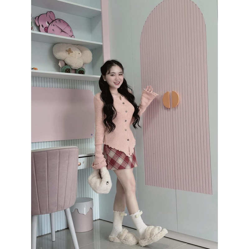 ÁO LEN NÚT TAY VIỀN