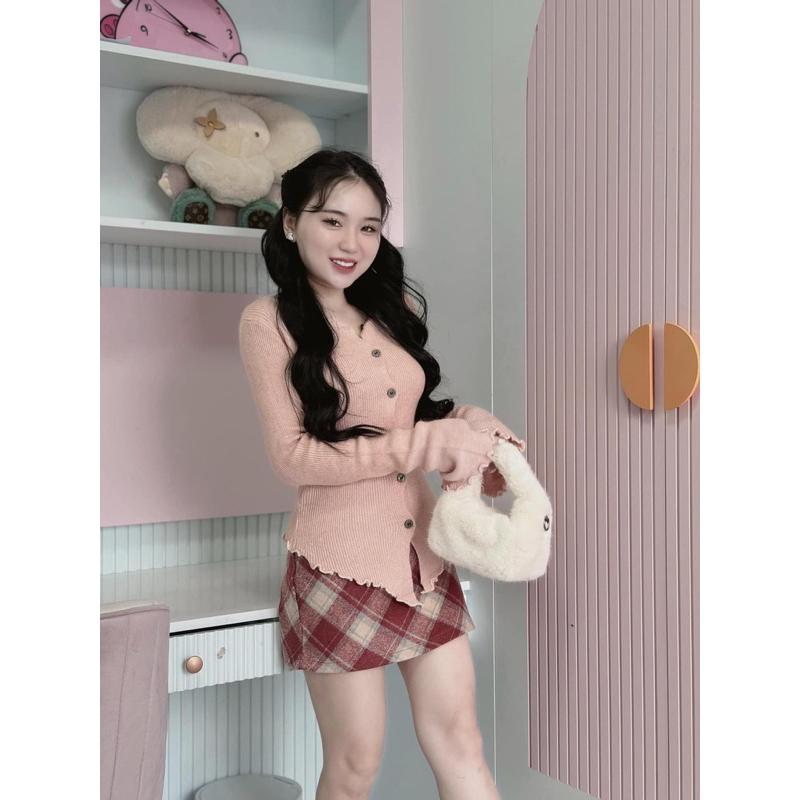 ÁO LEN NÚT TAY VIỀN