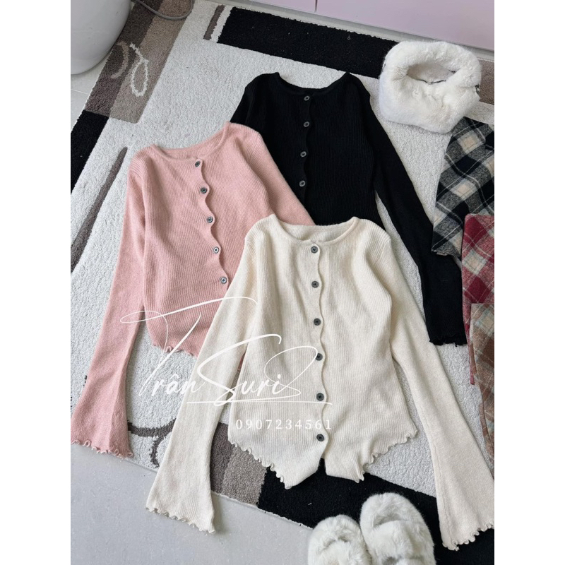 ÁO LEN NÚT TAY VIỀN