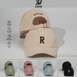 Nón kết ❤️ Mũ lưỡi trai thêu chữ R chất nỉ gân cao cấp form đẹp unisex nam nữ N43