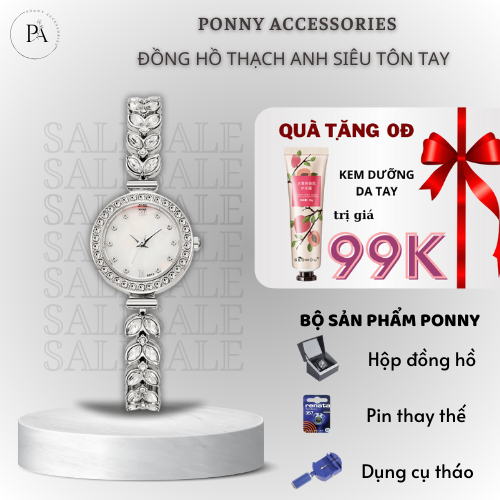 Đồng Hồ Nữ Thạch Anh Dây Lúa Mì Kim Cương Chính Hãng Cao Cấp Sang Trọng Thanh Lịch