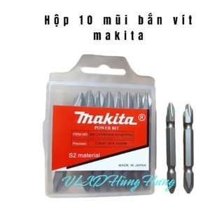Hộp 10 mũi bắn vít, đầu bắn vít Makita