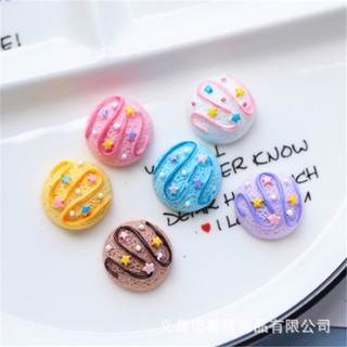 Charm gắn dép, sticker gắn dép bánh có sẵn nút cài dép sục, dép crocs
